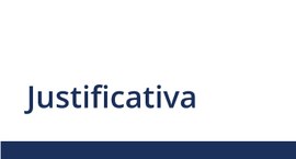 Banner com fundo branco, sobre o qual está escrito "Justificativa". Na parte inferior da imagem ...