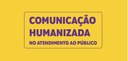 Banner com fundo amarelo, sobre o qual se lê, dentro de um retângulo centralizado, Comunicação H...